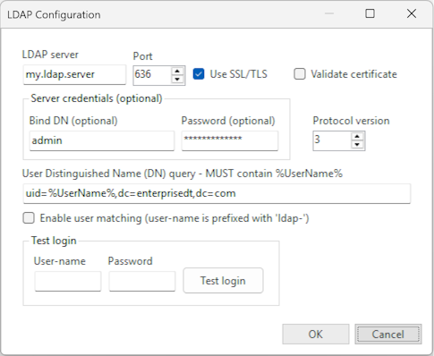 LDAP configuration in CompleteFTP