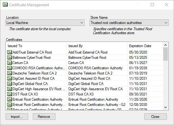 Certificate Management