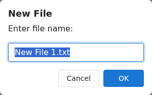 Creating a new empty file