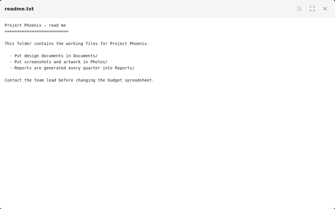 Text editor with line numbers and Save button